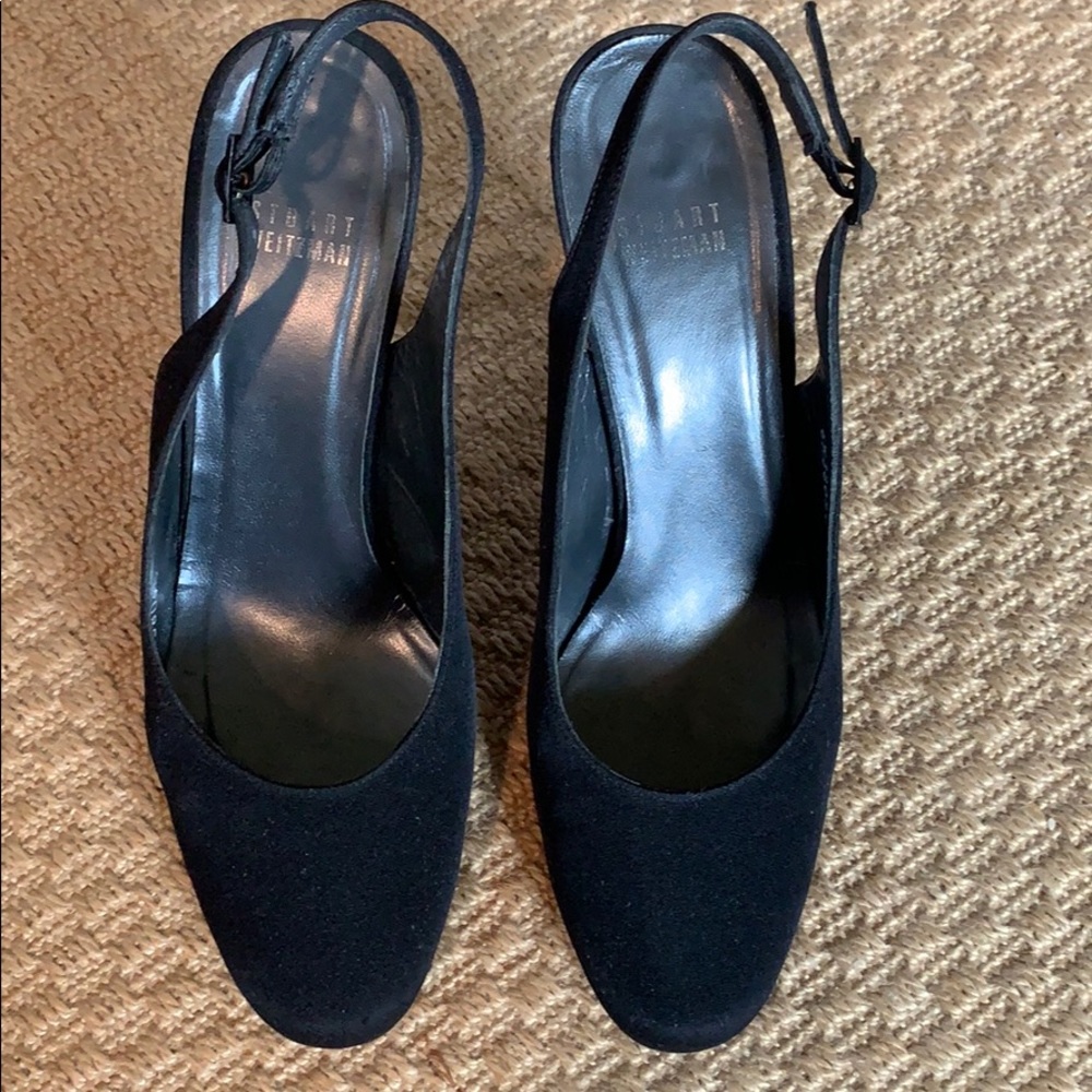 Stuart Wietzman black slingback heels